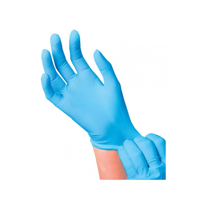Gant en Nitrile - Naturex Bleu - Sans poudre - Boîte de 100 gants