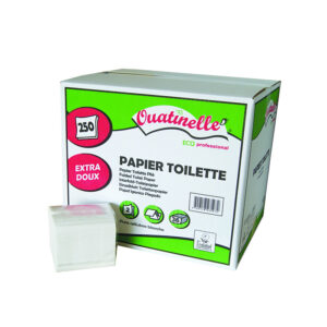 Papier hygiénique - Lisse - 250 formats - Feuille à feuille - Laize 11 cm