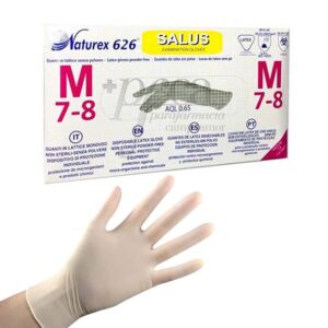 gants latex salus naturex blanc