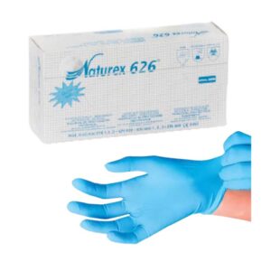 gants nitrile non poudres bleus naturex