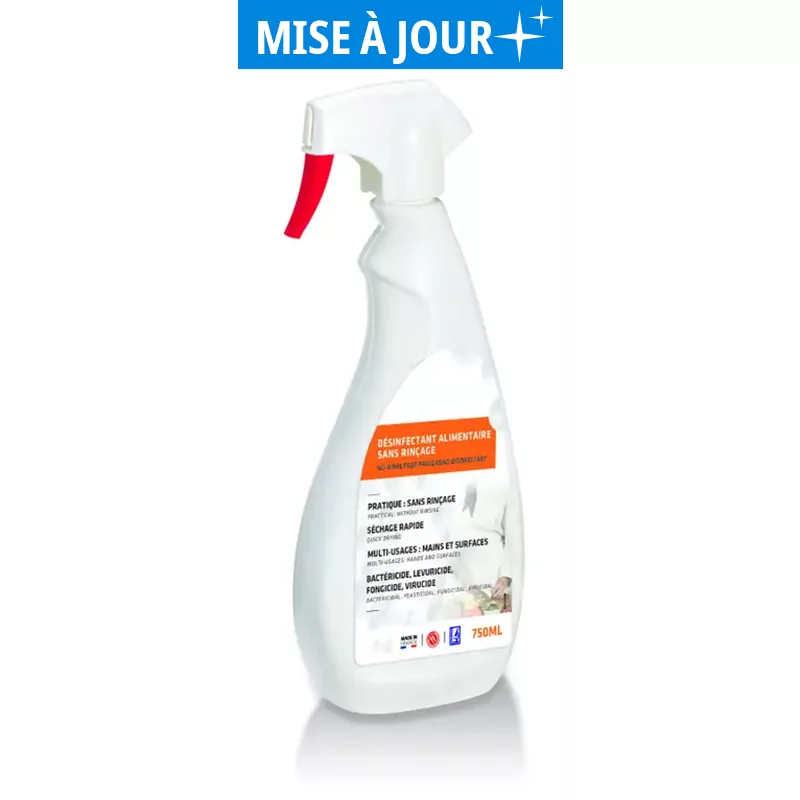 désinfectant sans rinçage 750ml - Nouveau