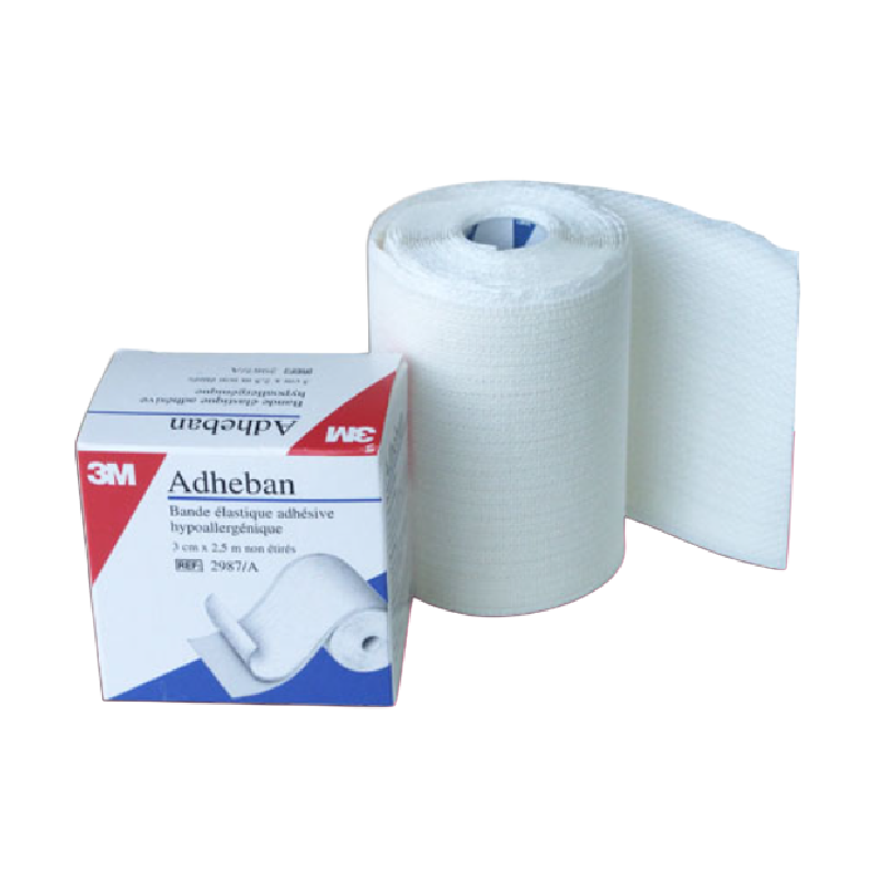 3M Bande de contention forte élastique et extensible 2,5m Adhéban Plus extensible et adhésive