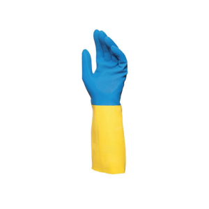 gant latex bleu jaune