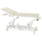 table de massage électrique 2 plans blanc