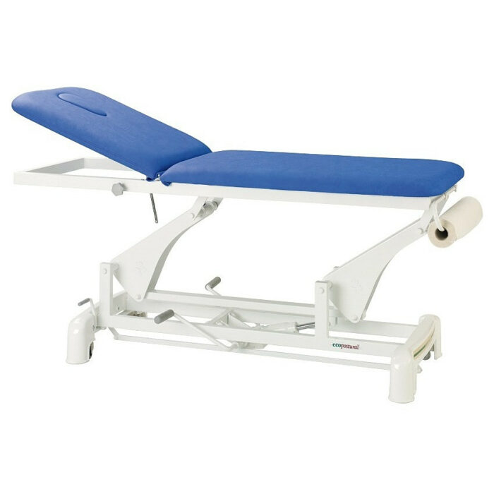 table de massage électrique 2 plans bleu foncé