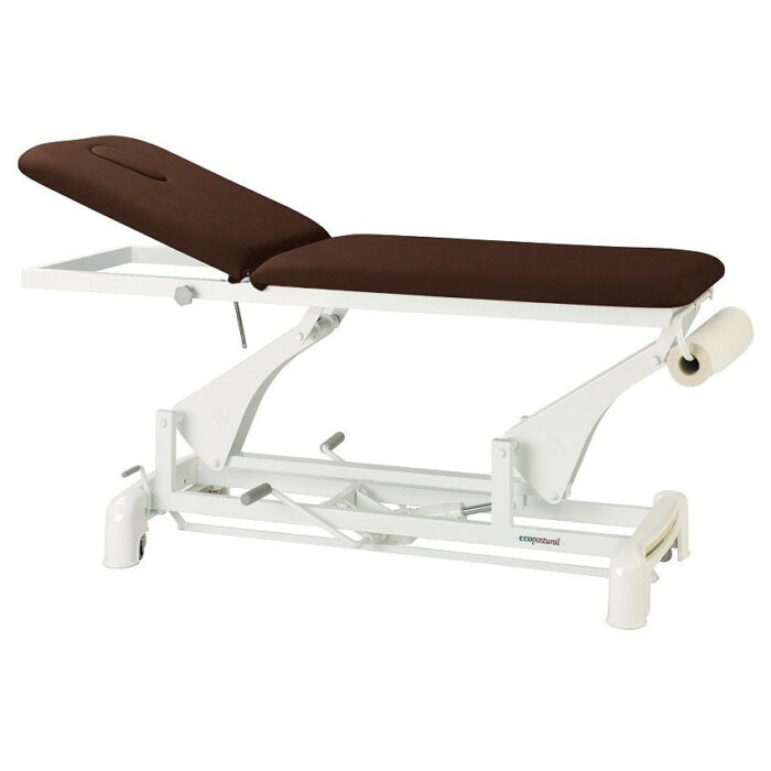 table de massage électrique 2 plans marron