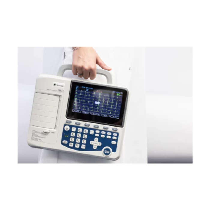 Électrocardiogramme Cardiomate 3 pistes est le compagnon idéal en cabinet ou en déplacement Portable avec une poignée