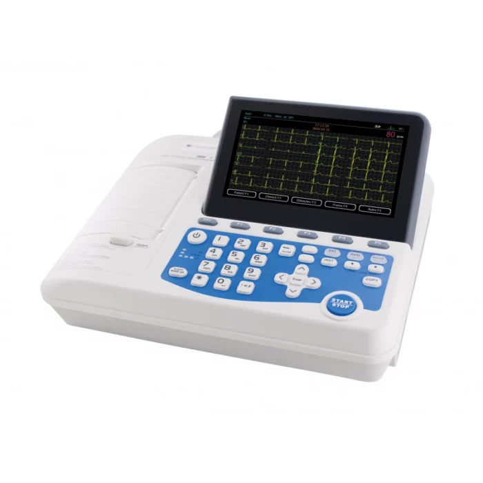 Électrocardiogramme Cardiomate 3 pistes est le compagnon idéal en cabinet ou en déplacement. portable