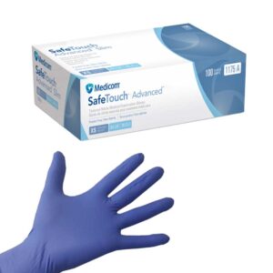 gants en nitriles sans poudre bleu safetouch