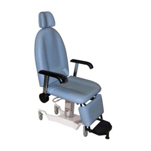 fauteuil orl hydro roulettes bleu clair