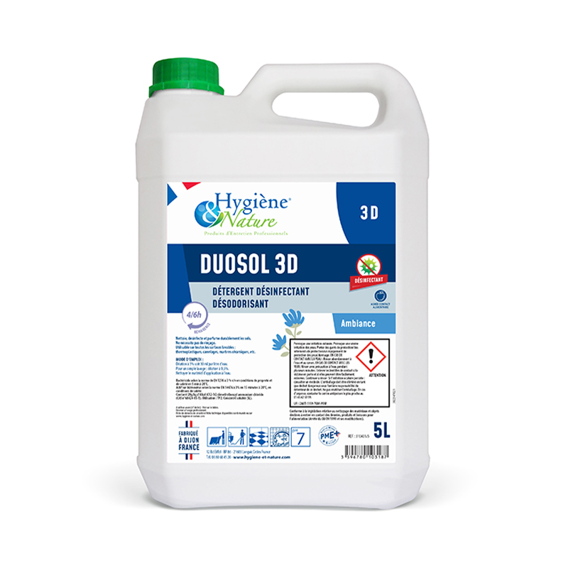 Duosol 3D Ambiance. Produit d'entretien Hygiène & Nature pour sols et surfaces