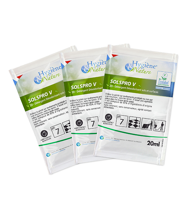 SolsPro V détergeant et nettoyant de sols en 250 doses de 20ml