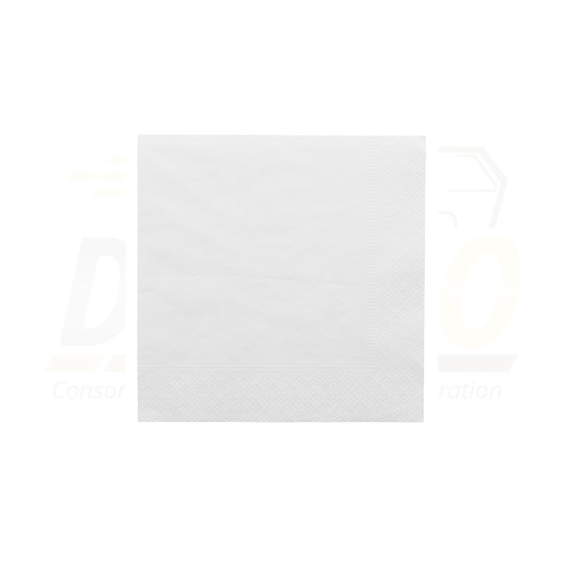 serviette blanche ouate 20x20 cm 2 plis