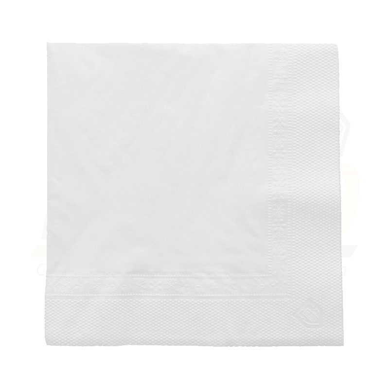 serviette blanche ouate 33x33 cm 2 plis