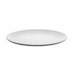 grande assiette ovale melamine blanche réutilisable profil