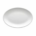 grande assiette ovale melamine blanche réutilisable agrandit