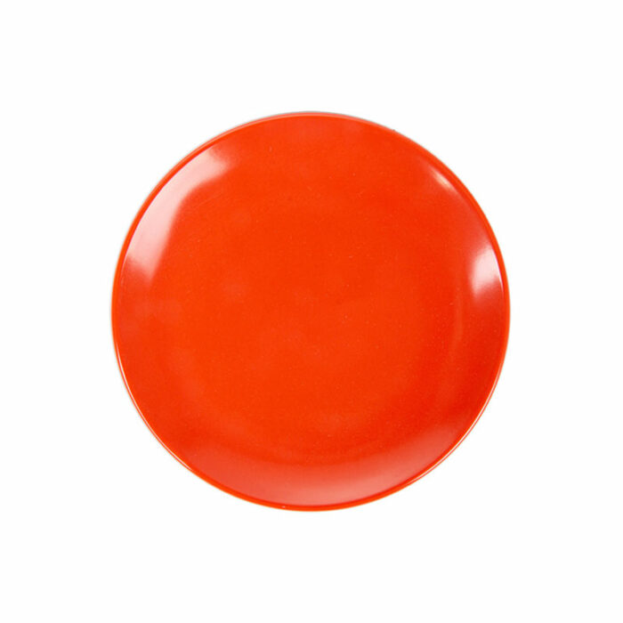 Assiette melamine rouge réutilisable 15.3