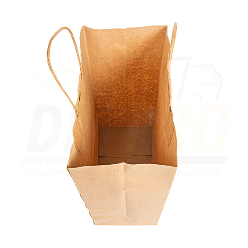 Sac kraft sos avec poigné vue intérieur