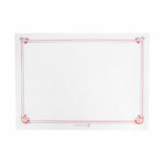 set de table rectangulaire en cellulose pure ouate bordeaux et gris 'Maxim' 2 plis 31x43 cm