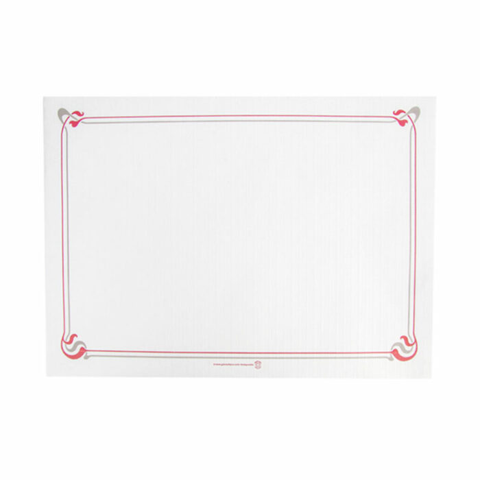 set de table rectangulaire en cellulose pure ouate bordeaux et gris 'Maxim' 2 plis 31x43 cm