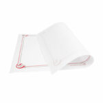 set de table rectangulaire en cellulose pure ouate bordeaux et gris 'Maxim' 2 plis 31x43 cm plié
