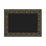 set de table rectangulaire en cellulose pure ouate noir et or 'Troya' 2 plis 31x43 cm