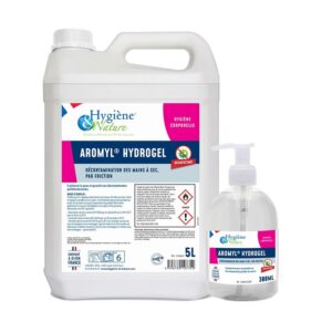 gel désinfectant hydroalcoolique aromyl hydrogel en 5L et 300mL