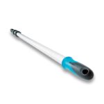 perche télescopique Moerman en aluminium gris et bleu avec 4 tailles disponibles.