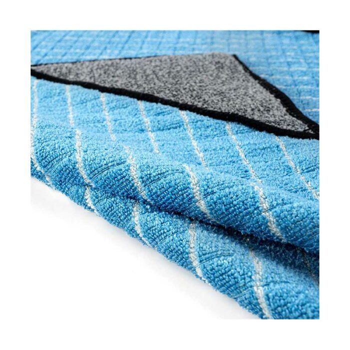 chiffon microfibre de Moerman pour vitre en bambou bleu 40x60 cm zoomé