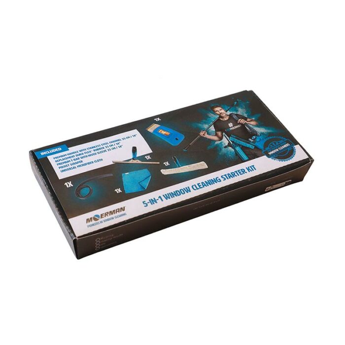 kit de départ pour le nettoyage de vitres 5 en 1 essentiel de Moerman