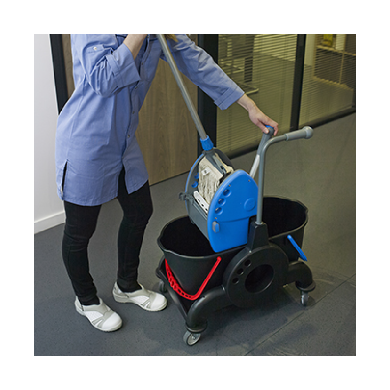 chariot de lavage double seau giotto black