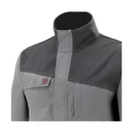 col blouson de travail de couleur gris et charbon industriel