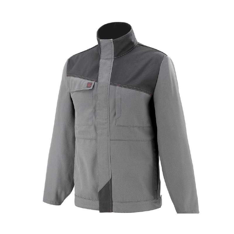 blouson de travail de couleur gris et charbon industriel