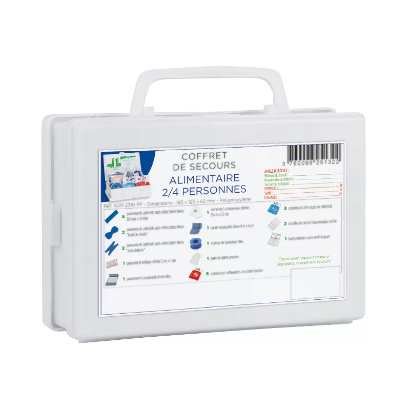 valise de secours agro-alimentaire 2 à 4 personnes
