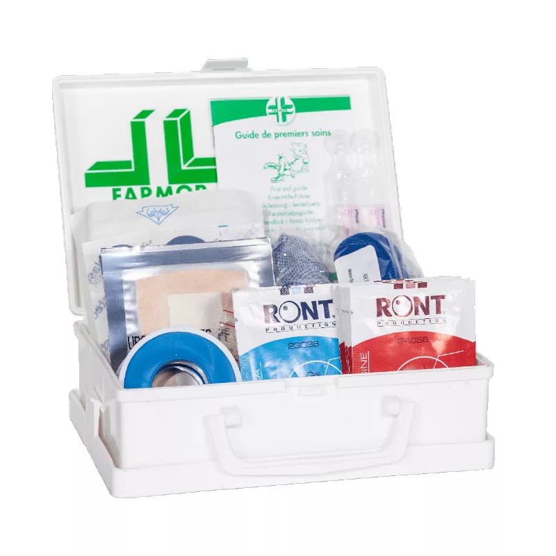 coffret de secours agro-alimentaire 2 à 4 personnes ouvert