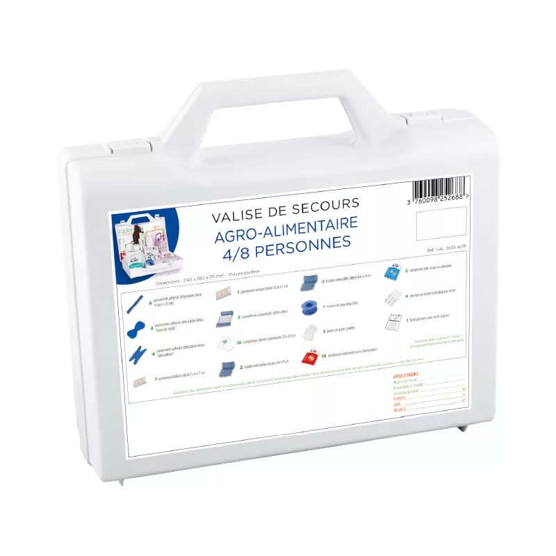 valise de secours agro-alimentaire 4 à 8 personnes