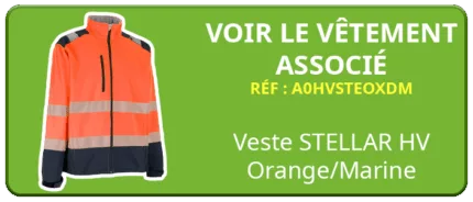 Bouton d'accès à la veste STELLAR Haute visibilité orange