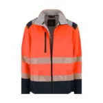 Veste haute visibilité STELLAR Orange/Marine, ripstop, imperméable, Classe 3 EN ISO 20471 ouvert