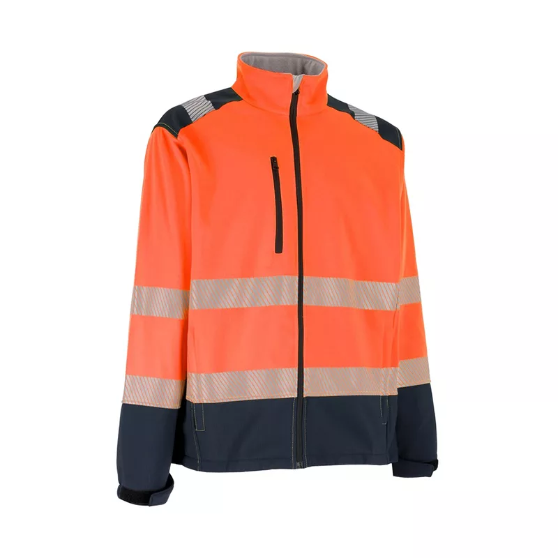 Veste haute visibilité STELLAR Orange/Marine, ripstop, imperméable, Classe 3 EN ISO 20471