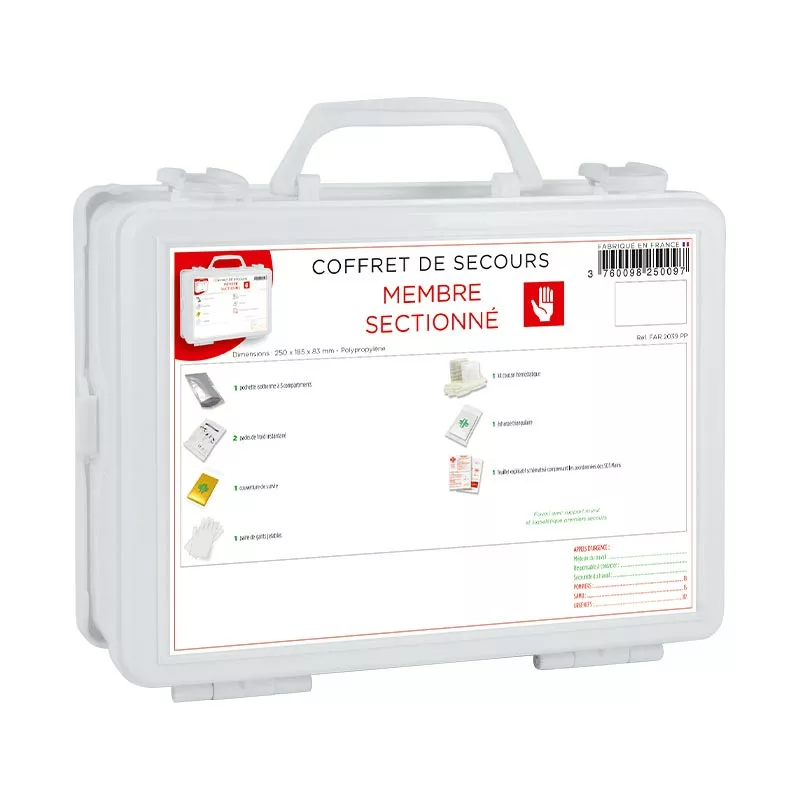 Coffret de secours membre sanctionné