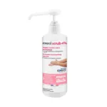 solution lavante mains antiseptique exeol scrub 4% 500mL avec pompe