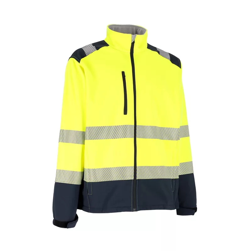 Veste haute visibilité STELLAR Jaune/Marine, ripstop, imperméable, Classe 3 EN ISO 20471