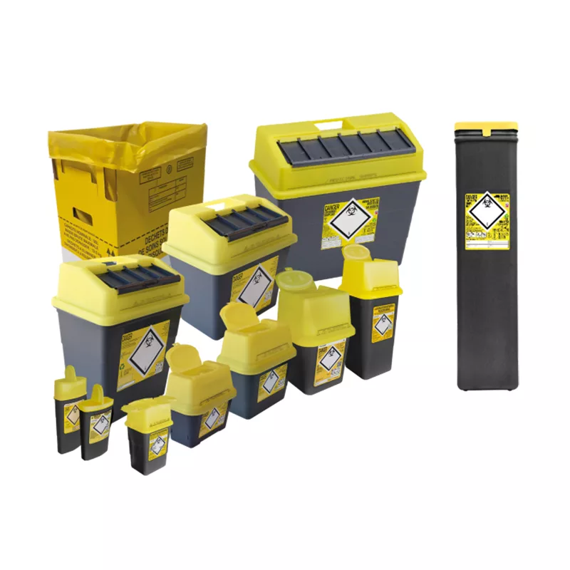 Collecteur, collecteur déchets perforants, récipient DASRI, boîte à aiguilles, collecteur, collecteur tranchants recyclé.