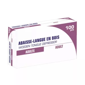 abaisse-langue bois, abaisse langue jetable, abaisse-langue, abaisse-langue adulte, instrument ORL bois, outil examen buccal