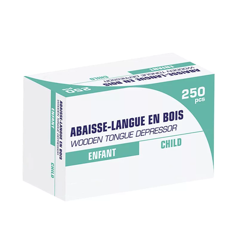 abaisse-langue bois, abaisse-langue , abaisse-langue enfant, instrument ORL bois, outil examen buccal