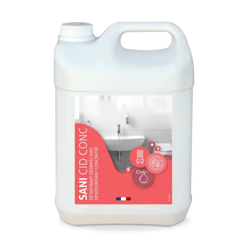 Bidon de 5 litres de nettoyant détartrant acide concentré Sani Cid
