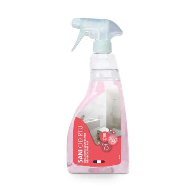Flacon pistolet pulvérisateur Sani Cid RTU 750ml nettoyant détartrant désinfectant sanitaires